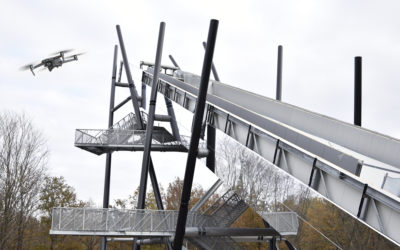 VIDEO: Mapix gebruikt drones bij bouw van nieuwe skischans in Genk